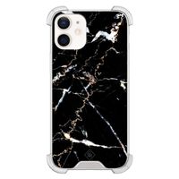 iPhone 12 mini shockproof hoesje - Marmer zwart iPhone 12 mini shockproof hoesje - Marmer zwart
