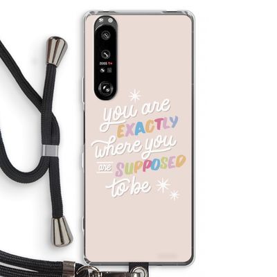 Right Place: Sony Xperia 1 III Transparant Hoesje met koord