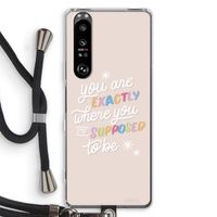 Right Place: Sony Xperia 1 III Transparant Hoesje met koord