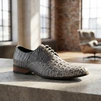 Iron Scale Grey Lureaux - Handgemaakte Nette Schoenen Voor Heren