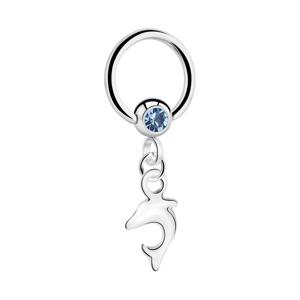 Jeweled Ball Closure Ring met bedel Chirurgisch staal 316L / Belegde messing Piercingringen