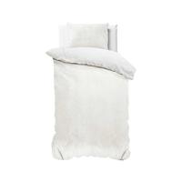 Dekbedovertrek Velvet Uni Wit Effen 140x200 Cm Anti Allergie Sleeptime - Dekbed-Discounter.nl