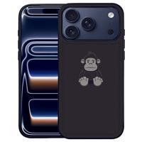 Gorilla iPhone 17 Pro Max Hoesje Zwart TPU Randen Met PU Kunstleer