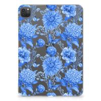 Siliconen Hoesje voor iPad Pro 11 (2024) Flowers Blue