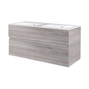 Onderkast Best Design Splash Grey Greeploos 120x58x47.5 cm 2 Softclose Laden Grijs Eiken