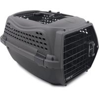 M.PETS ECO GIRO Kattentransportkrat - Kunststof kooi - Maat S - Grijs - thumbnail