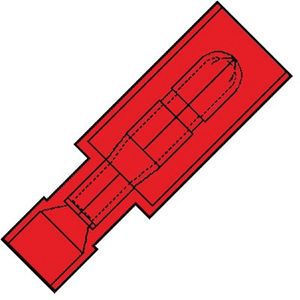 Vol.Geïsol. Rondsteker 4mm voor draad 0,5-1,5 mm2v100 stuks klemko 101250