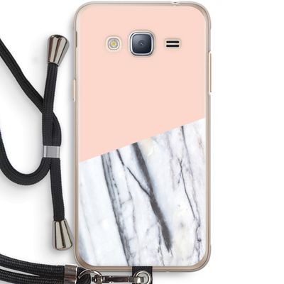 A touch of peach: Samsung Galaxy J3 (2016) Transparant Hoesje met koord