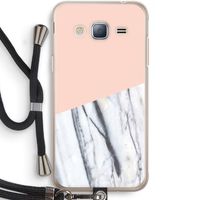 A touch of peach: Samsung Galaxy J3 (2016) Transparant Hoesje met koord