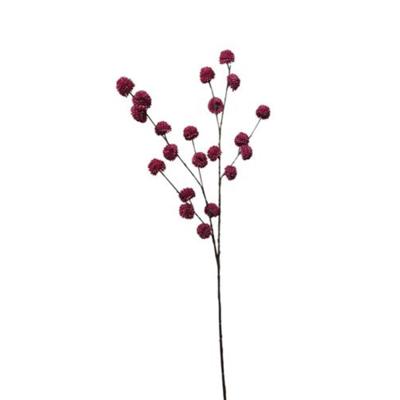 Kunsttak pompom bordeaux 100cm