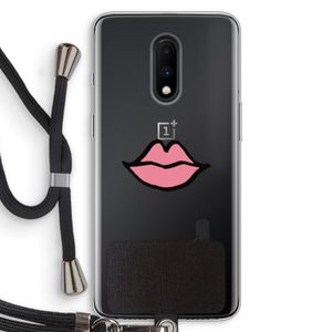 Kusje: OnePlus 7 Transparant Hoesje met koord