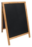 Stoepbord Securit 55x85x3cm teak hout - thumbnail