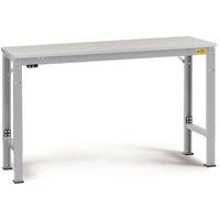 Manuflex LU7063.9006 ESD ESD-werktafel universele speciale reden tafel met rubber schijf, bxdxh = 1500 x 1000 x 722-1022 mm Aluminium-zilver