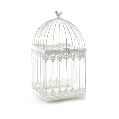 Item INternational - Home decoratie vogelkooi - wit - 23 x 23 x 46 cm - Vogelkooien Item INternational - Home decoratie vogelkooi - wit - 23 x 23 x 46 cm - Vogelkooien
