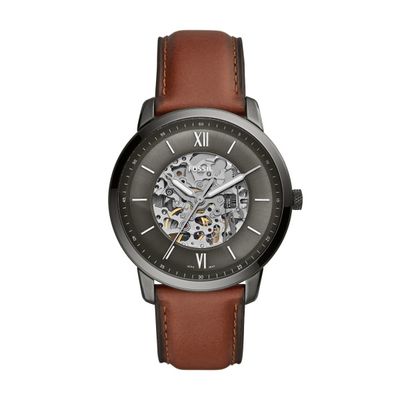 Horlogeband Fossil ME3161 Leder Bruin 22mm