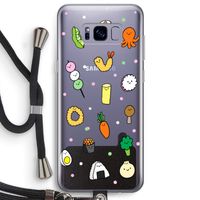 Happy bento friends: Samsung Galaxy S8 Plus Transparant Hoesje met koord