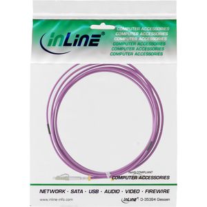 InLine 88542P Glasvezel kabel 2 m OM4 Paars