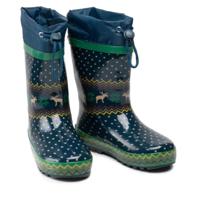 Playshoes regenlaarzen marine kleine stippen-33