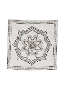 Brunello Cucinelli carré de poche en soie à motif mandala - Tons neutres