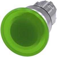 Siemens 3SU10511BD400AA0 3SU1051-1BD40-0AA0 Paddenstoelknop Metalen frontring, Hoogglans Knop Zilver, Groen 1 stuk(s)