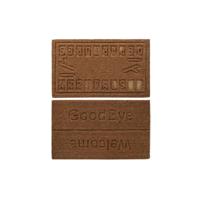 Deurmat DKD Home Decor Bruin Rubber Kokosnoot (75 x 45 x 2,3 cm) (2 Stuks)