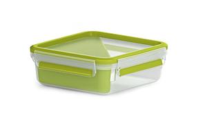 EMSA 518104 lunchtrommel 0,85 l Polypropyleen (PP), Thermoplastische elastomeer (TPE) Groen, Transparant 1 stuk(s)