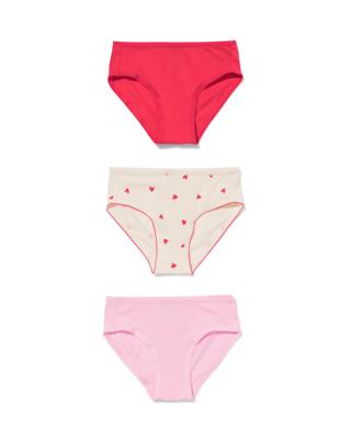 HEMA Kinderslips harten - 3 stuks roze (roze)