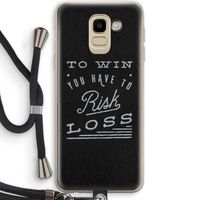 Risk loss: Samsung Galaxy J6 (2018) Transparant Hoesje met koord