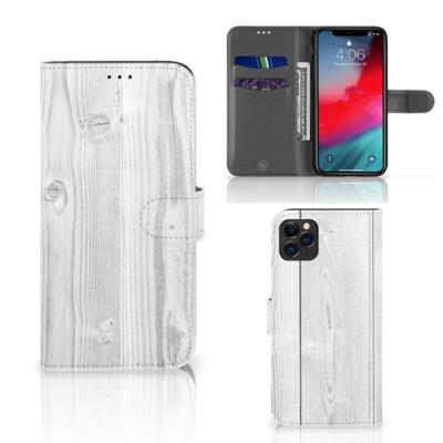 Apple iPhone 11 Pro Max | Book Style Case | White Wood