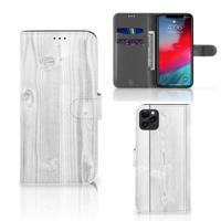 Apple iPhone 11 Pro Max | Book Style Case | White Wood