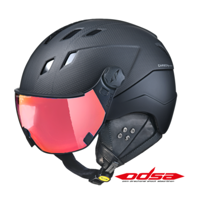 CP Corao+ Carbon skihelm zwart mat met meekleurend & polariserend vizier (3 Keuzes) - zeer veilig