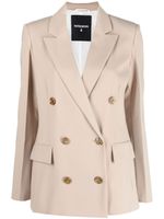 Patrizia Pepe blazer croisé à revers pointus - Marron