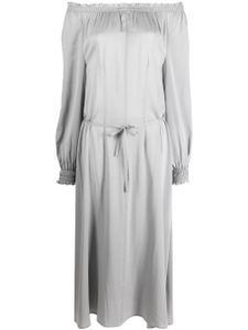 Filippa K robe Clarisse mi-longue à épaules dénudées - Gris