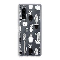 Cactusmotief: Sony Xperia 5 Transparant Hoesje