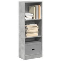 Boekenkast 40x24x109 cm bewerkt hout betongrijs