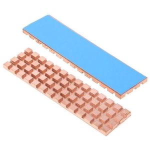 Copper Heat Sink with Thermal Pad for (M.2) NGFF 2280 SSD, Gold