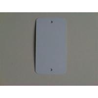 Label metaal 65x120 mm wit 2gaten 1000st