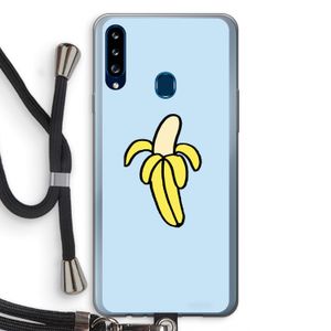 Banana: Samsung Galaxy A20s Transparant Hoesje met koord