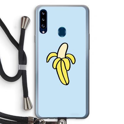 Banana: Samsung Galaxy A20s Transparant Hoesje met koord