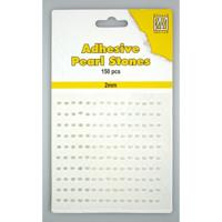 Nellie's Choice • adhesive pearls 150stuks/sheet 2mm 3 tones white