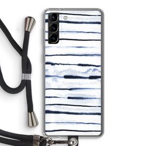 Ink Stripes: Samsung Galaxy S21 Plus Transparant Hoesje met koord