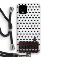Hartjes: Pixel 4 Transparant Hoesje met koord