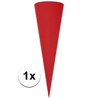 Puntvormige knutsel schoolzak rood 70cm     - - thumbnail