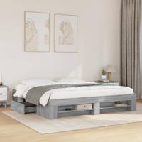 Bedframe zonder matras 180x200 cm spaanplaat grijs Sonoma
