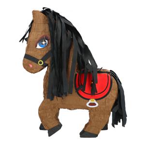 Pinata Paard - bruin - papier - 45 x 33 cm - feestartikelen verjaardag   -