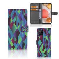 Samsung Galaxy A42 5G | Book Case | Abstract Green Blue