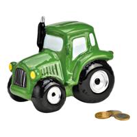 Spaarpot tractor van keramiek groen (B/H/D) 17x14x11cm