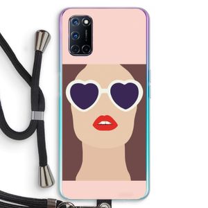 Red lips: Oppo A72 Transparant Hoesje met koord