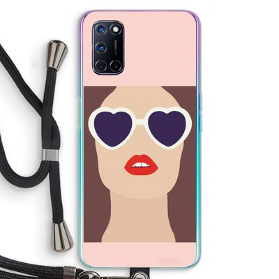 Red lips: Oppo A72 Transparant Hoesje met koord
