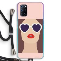 Red lips: Oppo A72 Transparant Hoesje met koord